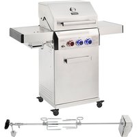 Gasgrill-Set platinum 2+1 + Drehspieß Infrarot Keramik-Brenner - Taino von TAINO