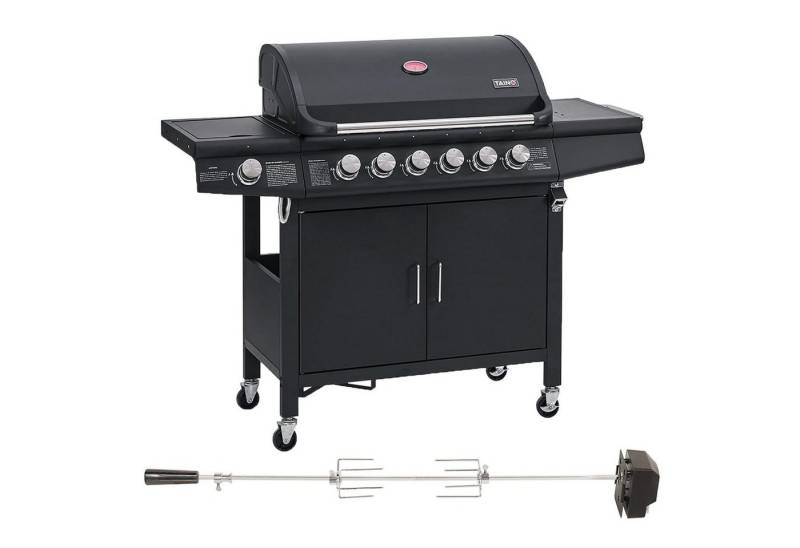 TAINO Gasgrill TAINO RED 6+1 Gasgrill Set mit Drehspieß, Gesamtmaße: ca. 146 x 114 x 54 cm (BxHxT) von TAINO