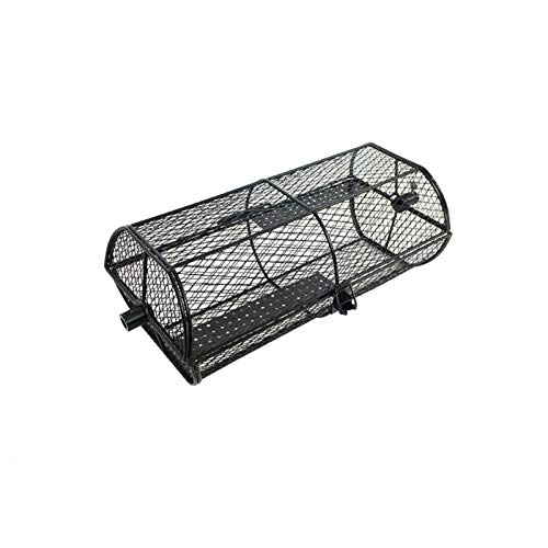 TAINO Grillrondell Grillkorb Rotisserie Grillzubehör Drehspieß-Korb Drehkorb Stahl Schwarz von TAINO