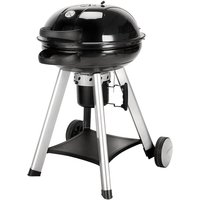 Taino - neo Holzkohle-Kugelgrill mit klappbarem Deckel Kettle-Grill ø 57cm Schwarz von TAINO