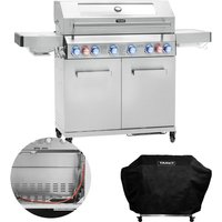 TAINO PLATINUM YAMARA 6+2 Gasgrill Edelstahl 6 Brenner Sear-Burner Backburner mit Abdeckhaube von TAINO
