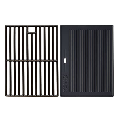 TAINO PRO/RED 4+0/4+1 Gusseisen Rost Grillplatte Grillrost Zubehör Set Gasgrill Grill Wendeplatte von TAINO