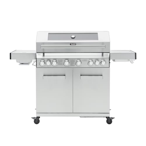 TAINO Platinum YAMARA 6+2 Gasgrill Edelstahl 6 Brenner Keramik Sear-Burner Keramik Backburner Piezo-Zündung Grillrost Gusseisen TAINO Platinum YAMARA 6+2 Gasgrill Edelstahl 6 Brenner Keramik Sear-Burner Keramik Backburner Piezo-Zündung Grillrost Gusseisen von TAINO