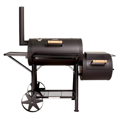 TAINO Yuma XXL 90kg Profi-Smoker massiver Räucherofen Holzkohle schwarz 3,5mm Stahl von TAINO