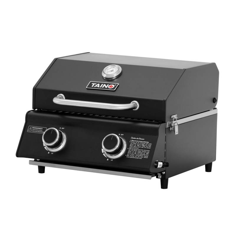 Taino Platinum Compact Dark Tischgrill 2 Brenner Gasgrill Edelstahl Kompakt Camping BBQ Taino Platinum Compact Dark Tischgrill 2 Brenner Gasgrill Edelstahl Kompakt Camping BBQ von TAINO