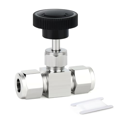 TAISHER 1 Stück 304 Edelstahl Kompression Rohr Quadrat gerade Nadelventil 8MM Rohr OD x 8MM Rohr OD für Flow Control Wasser Gas Öl TAISHER 1 Stück 304 Edelstahl Kompression Rohr Quadrat gerade Nadelventil 8MM Rohr OD x 8MM Rohr OD für Flow Control Wasser Gas Öl von TAISHER