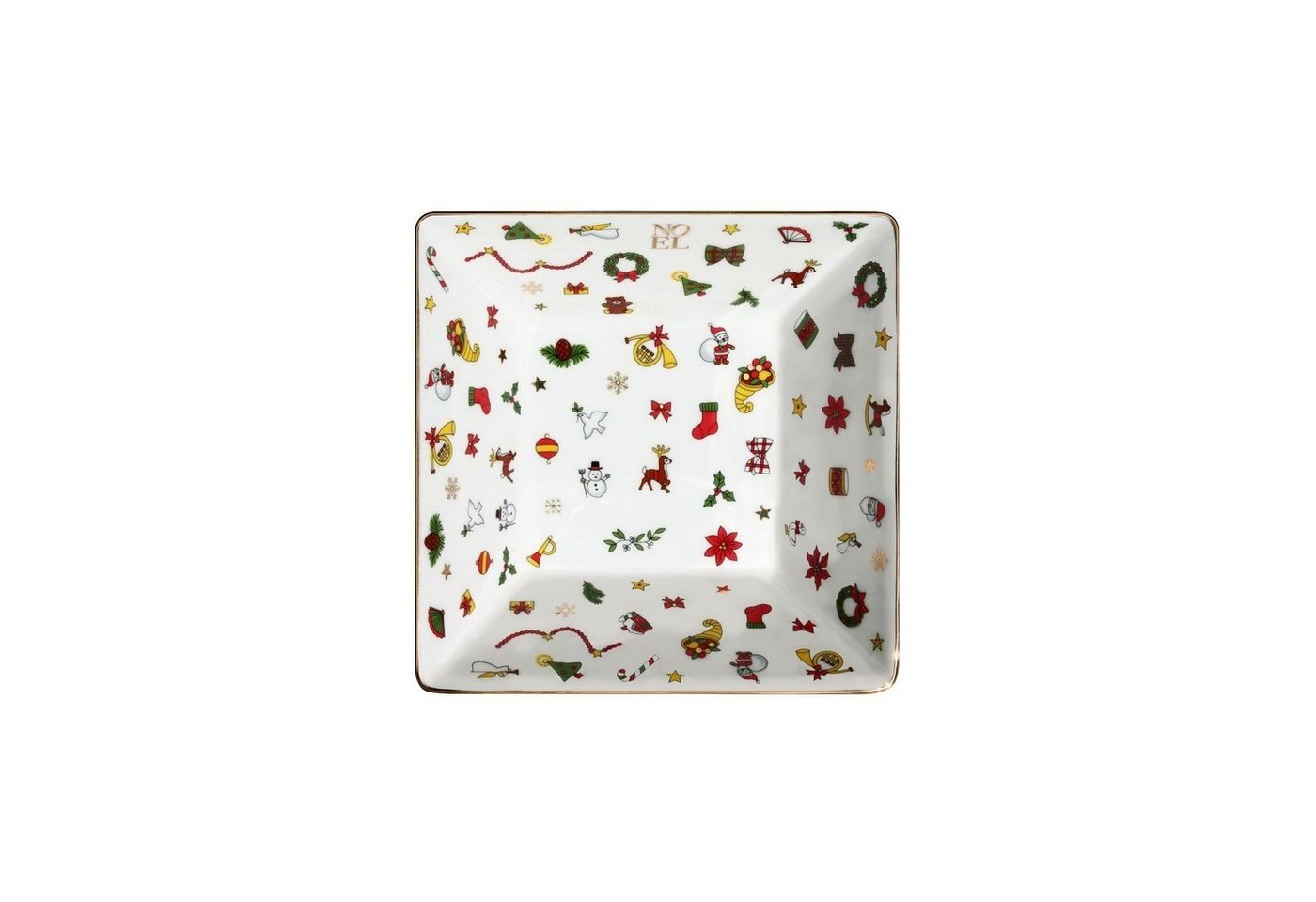 TAITÙ Servierschale TAITÙ Schale Noel Oro Quadratisch Medium, Fine Bone China, (1-tlg) von TAITÙ