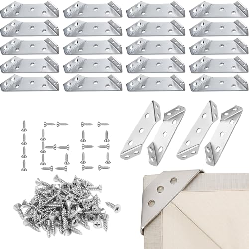 24 Stück Winkelverbinder Dreiecksstütze aus Edelstahl, Möbel Eckverbinder mit 168 Schrauben, Winkelverbinder Edelstahl Dreieck Form Ecke Klammer Möbelverbinder für Schrank Tisch Stuhl Regal 24 Stück Winkelverbinder Dreiecksstütze aus Edelstahl, Möbel Eckverbinder mit 168 Schrauben, Winkelverbinder Edelstahl Dreieck Form Ecke Klammer Möbelverbinder für Schrank Tisch Stuhl Regal von TAIXING