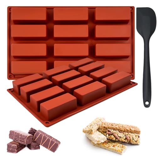 TAIXING 2 Stück Müsliriegel Backform Silikon, Schokoladenform Silikon Backform Riegel mit 12 Mulden, Antihaft Müsliriegel Form für Schokolade, Trüffel, Brotbrot, Muffin, Brownie, Eiswürfel TAIXING 2 Stück Müsliriegel Backform Silikon, Schokoladenform Silikon Backform Riegel mit 12 Mulden, Antihaft Müsliriegel Form für Schokolade, Trüffel, Brotbrot, Muffin, Brownie, Eiswürfel von TAIXING