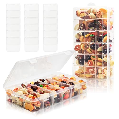 TAIXING 2 Stück Snackbox mit Fächern, Snackbox Kinder mit 18 herausnehmbaren Fächern, Transparente Snackteller mit Deckel Snackschale für Schokolade, Chips, Nüsse, Kekse, Bonbons, Kleinigkeiten TAIXING 2 Stück Snackbox mit Fächern, Snackbox Kinder mit 18 herausnehmbaren Fächern, Transparente Snackteller mit Deckel Snackschale für Schokolade, Chips, Nüsse, Kekse, Bonbons, Kleinigkeiten von TAIXING