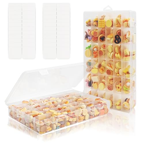 TAIXING 2 Stück Snackbox mit Fächern, Snackbox Kinder mit 36 herausnehmbaren Fächern, Transparente Snackteller mit Deckel Snackschale für Schokolade, Chips, Nüsse, Kekse, Bonbons, Kleinigkeiten TAIXING 2 Stück Snackbox mit Fächern, Snackbox Kinder mit 36 herausnehmbaren Fächern, Transparente Snackteller mit Deckel Snackschale für Schokolade, Chips, Nüsse, Kekse, Bonbons, Kleinigkeiten von TAIXING