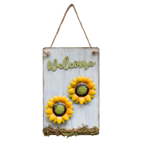 TAIYOU Vintage Wooden Willkommensschild Weiß Wanddekoration Vintage Wandhalterung Willkommensschild Welcome Schild mit Sonnenblumen für Cafés Garteneingänge Schlafzimmer Bars Drinnen Draußen TAIYOU Vintage Wooden Willkommensschild Weiß Wanddekoration Vintage Wandhalterung Willkommensschild Welcome Schild mit Sonnenblumen für Cafés Garteneingänge Schlafzimmer Bars Drinnen Draußen von TAIYOU