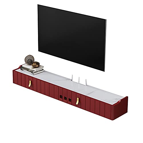 47,2/55,1 Zoll schwebendes TV-Ständer-Komponentenregal, wandmontierte Medienkonsole mit 1 Schublade, Set-Top-Box-Regal, wandmontiertes Entertainment-Center mit Lagerregalen, verstecktes Kabel/B/140 47,2/55,1 Zoll schwebendes TV-Ständer-Komponentenregal, wandmontierte Medienkonsole mit 1 Schublade, Set-Top-Box-Regal, wandmontiertes Entertainment-Center mit Lagerregalen, verstecktes Kabel/B/140 von TAIYUESHAN