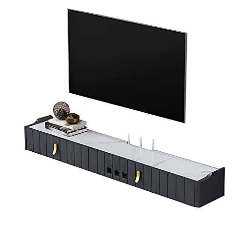 47,2/55,1 Zoll schwebendes TV-Ständer-Komponentenregal, wandmontierte Medienkonsole mit 1 Schublade, Set-Top-Box-Regal, wandmontiertes Entertainment-Center mit Lagerregalen, verstecktes Kabel/a/140 47,2/55,1 Zoll schwebendes TV-Ständer-Komponentenregal, wandmontierte Medienkonsole mit 1 Schublade, Set-Top-Box-Regal, wandmontiertes Entertainment-Center mit Lagerregalen, verstecktes Kabel/a/140 von TAIYUESHAN