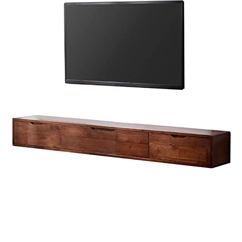 An der Wand montierte TV-Einheit Schwimmender TV-Ständer zur Wandmontage – Hänge-TV-Schrank aus massivem Holz, 120/140 cm, rustikale Multimedia-Konsolen, Tisch-Aufbewahrungsregal für Wohnzimmer, Film- An der Wand montierte TV-Einheit Schwimmender TV-Ständer zur Wandmontage – Hänge-TV-Schrank aus massivem Holz, 120/140 cm, rustikale Multimedia-Konsolen, Tisch-Aufbewahrungsregal für Wohnzimmer, Film- von TAIYUESHAN