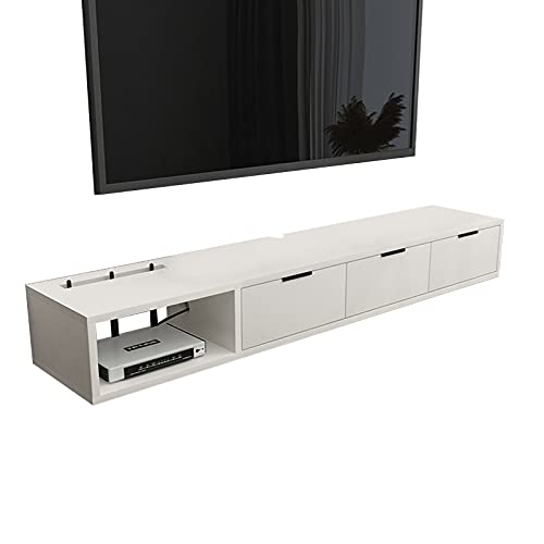 TAIYUESHAN Schwebendes Tv-Ständer-Komponentenregal, 140 cm, Holz-TV-Tisch-Medienaufbewahrungsregal, wandmontierte Medienkonsole mit 3 Türen, große Kapazität, einfach zu installieren/D/140 cm Family TAIYUESHAN Schwebendes Tv-Ständer-Komponentenregal, 140 cm, Holz-TV-Tisch-Medienaufbewahrungsregal, wandmontierte Medienkonsole mit 3 Türen, große Kapazität, einfach zu installieren/D/140 cm Family von TAIYUESHAN