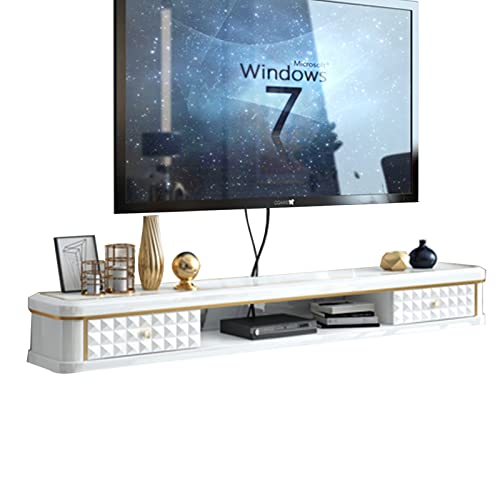 TAIYUESHAN Wandmontierte TV-Einheit, schwebendes TV-Ständer-Komponentenregal, 100/120/140 cm, weißes Holz-TV-Tisch, Medienaufbewahrungsregal, wandmontiert, spart Platz./100 cm Family TAIYUESHAN Wandmontierte TV-Einheit, schwebendes TV-Ständer-Komponentenregal, 100/120/140 cm, weißes Holz-TV-Tisch, Medienaufbewahrungsregal, wandmontiert, spart Platz./100 cm Family von TAIYUESHAN