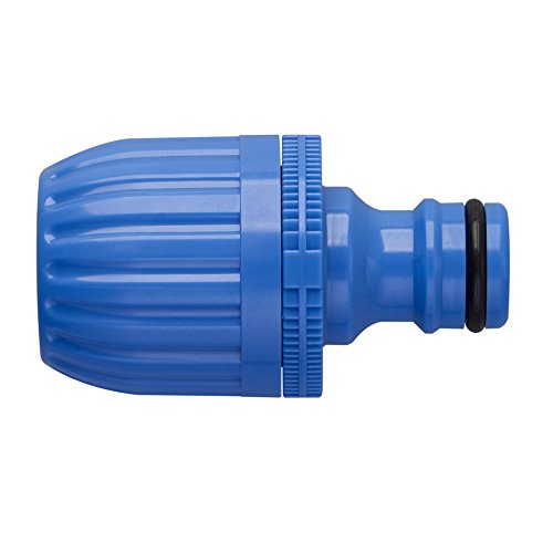 TAKAGI Schlauch-Verbindungsstück 13 mm, Gartenbewässerungszubehör, Blau, 1/2 Zoll, 3.3 x 3.3 x 5.3 cm von TAKAGI