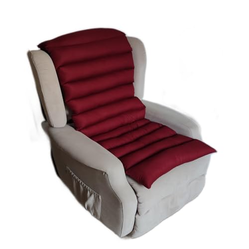TAKIMED Langer Sesselbezug aus silikonisierter Hohlfaser, Anti-Dekubitus-Matte, Universal-Sesselbezug, italienisches Produkt (Rot) von TAKIMED