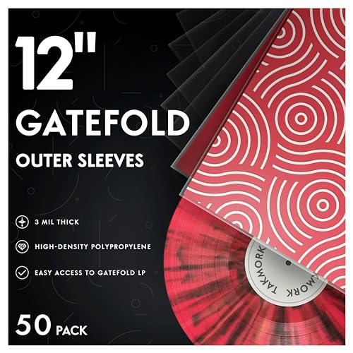 Gatefold Record Albums Outer Sleeves: Plastic Record Sleeves for 12-inch Vinyl Storage 3 Mil Thick Clear Album Cover Protectors, 50p Gatefold Record Albums Outer Sleeves: Plastic Record Sleeves for 12-inch Vinyl Storage 3 Mil Thick Clear Album Cover Protectors, 50p von TAKMORK