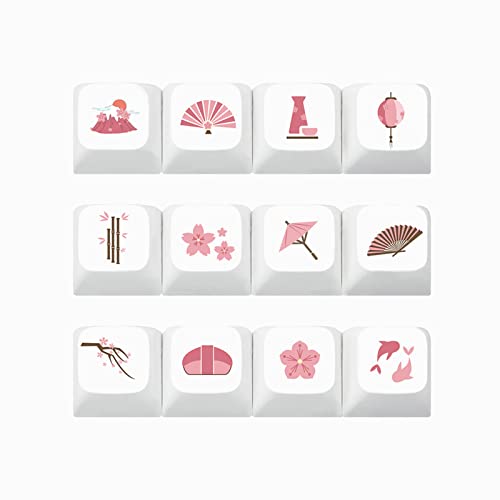 TAKOXIA Kepcaps 12 Tasten Tokyo Story Keycap PBT Dye Sublimation White for Key Caps DA Profile for Key Cover for Mechanical Keyboard TAKOXIA Kepcaps 12 Tasten Tokyo Story Keycap PBT Dye Sublimation White for Key Caps DA Profile for Key Cover for Mechanical Keyboard von TAKOXIA