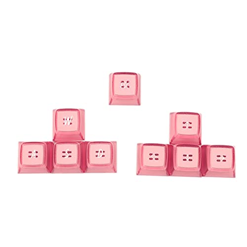 TAKOXIA Kepcaps 9 Tasten PBT Hintergrundbeleuchtung Zweifarbige Tastenkappen Esc WASD Richtung Ema Profile Tastenkappen für mechanische Tastatur von TAKOXIA