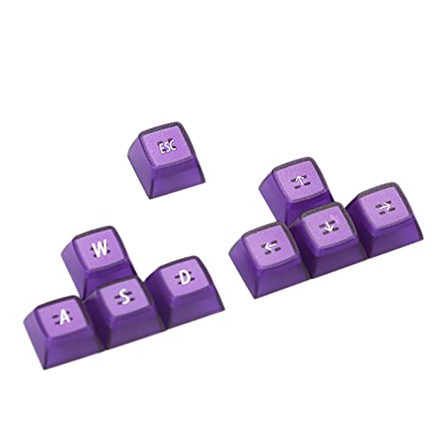 TAKOXIA Kepcaps 9 Tasten PBT Hintergrundbeleuchtung Zweifarbige Tastenkappen Esc WASD Richtung Ema Profile Tastenkappen für mechanische Tastatur von TAKOXIA