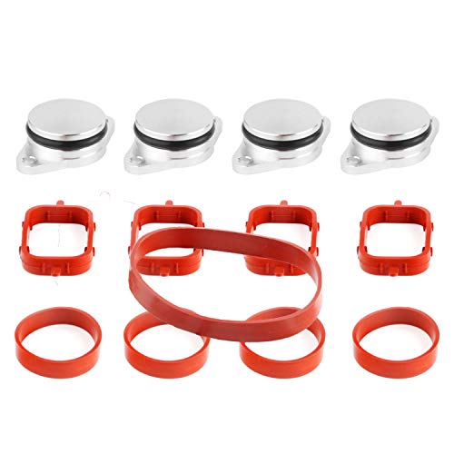 TAKPART 4 x 33mm Drallklappen Diesel Swirl Flap Rohlinge Ersatz Stopfen mit Intake Manifold Dichtungen der Ansaugbrücken 9 Stück von TAKPART
