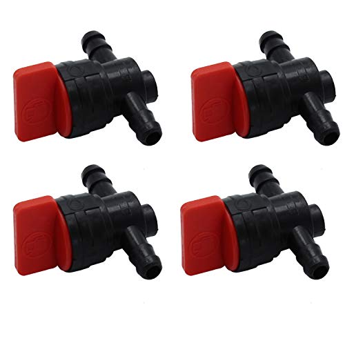 SHLPDFM 4 x Universal Benzinhahn Kraftstoffhahn für 6mm Benzin Schlauch von TAKPART