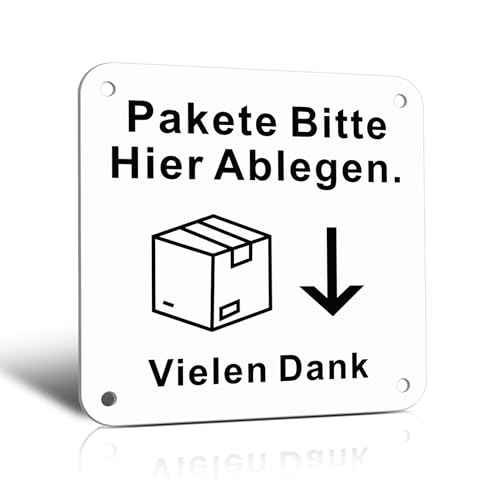 TAKULA 10 * 10CM Paketbox Schild-Pakete Bitte Hier Ablegen,Paketbox Aufkleber mit Pfeil,Reflektierendes Metallschild Aufkleber Paketbox Symbol TAKULA 10 * 10CM Paketbox Schild-Pakete Bitte Hier Ablegen,Paketbox Aufkleber mit Pfeil,Reflektierendes Metallschild Aufkleber Paketbox Symbol von TAKULA