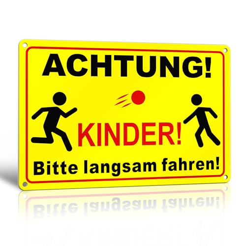 TAKULA Achtung Kinder Schild-Warnschild Spielende Kinder-30 * 20CM Reflektierendes Metall Schild Spielende Kinder,Wasserdichte und Staubdichte Warnschilder TAKULA Achtung Kinder Schild-Warnschild Spielende Kinder-30 * 20CM Reflektierendes Metall Schild Spielende Kinder,Wasserdichte und Staubdichte Warnschilder von TAKULA