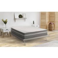 Dmora - Einzelmatratze Dlesc, Matratze aus Memory-Schaum und Mikrofedern mit Taschen, 100% Made in Italy, Anti-Milbe und hypoallergen, Cm 80x190 h32 von TALAMO ITALIA