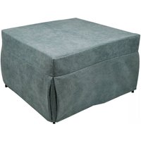 Puof in ein Einzelbett umwandelbar, Made in Italy, Klappbett, Pouf mit abnehmbarem, platzsparendem Stoff für das Wohnzimmer, 78x78 / 195h45 cm, von TALAMO ITALIA