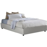 Doppelbett Isabel, Containerbett mit Kunstlederbezug, 100% Made in Italy, Frontöffnung, passend für Matratze Cm 140x200, Weiß - Talamo Italia von TALAMO ITALIA