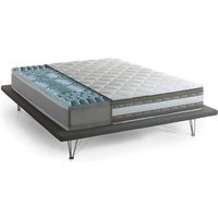Doppelmatratze Naike, Herausnehmbare Matratze aus Memory Foam und Gel Waterfoam, 100% Made in Italy, Anti-Milbe und hypoallergen, Cm 160x190 h27 von TALAMO ITALIA