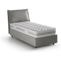 Einzelbett Carolina, Containerbett mit Stoffbespannung, 100% Made in Italy, Frontöffnung, inklusive Matratze Cm 80x190, Grau - Talamo Italia Einzelbett Carolina, Containerbett mit Stoffbespannung, 100% Made in Italy, Frontöffnung, inklusive Matratze Cm 80x190, Grau - Talamo Italia von TALAMO ITALIA