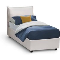 Einzelbett Ester, Containerbett mit Kunstlederbezug, 100% Made in Italy, Frontöffnung, passend für Matratze 80x190 cm, Weiß - Talamo Italia Einzelbett Ester, Containerbett mit Kunstlederbezug, 100% Made in Italy, Frontöffnung, passend für Matratze 80x190 cm, Weiß - Talamo Italia von TALAMO ITALIA