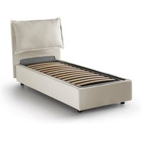 Einzelbett Vanessa, Containerbett mit Stoffbespannung, 100% Made in Italy, Frontöffnung, passend für Matratze 80x190 cm, Beige - Talamo Italia Einzelbett Vanessa, Containerbett mit Stoffbespannung, 100% Made in Italy, Frontöffnung, passend für Matratze 80x190 cm, Beige - Talamo Italia von TALAMO ITALIA