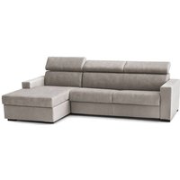 Festes Sofa Eliana, Ecksofa, 100% Made in Italy, Sofa im Wohnzimmer mit Chaiselongue, aus gepolstertem Stoff - Linke Containerhalbinsel, mit schmalen von TALAMO ITALIA