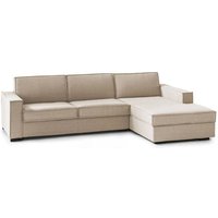 Festes Sofa Maia, Ecksofa, 100% Made in Italy, Sofa Wohnzimmer mit, Rechte Containerhalbinsel, mit schmalen Armlehnen, Cm 260x95h90, Beige - Talamo Festes Sofa Maia, Ecksofa, 100% Made in Italy, Sofa Wohnzimmer mit, Rechte Containerhalbinsel, mit schmalen Armlehnen, Cm 260x95h90, Beige - Talamo von TALAMO ITALIA