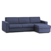 Festes Sofa Nicoletta, Ecksofa, 100% Made in Italy, Sofa-Wohnzimmer, mit Wendebehälter Halbinsel, aus gepolstertem Stoff, mit Standard-Armlehnen, Cm Festes Sofa Nicoletta, Ecksofa, 100% Made in Italy, Sofa-Wohnzimmer, mit Wendebehälter Halbinsel, aus gepolstertem Stoff, mit Standard-Armlehnen, Cm von TALAMO ITALIA