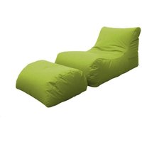 Moderne Wohnzimmer-Chaiselongue, Made in Italy, Sessel mit Nylon-Fußstütze, Gepolsterter Sitzpuff für Schlafzimmer, 120x80h60 cm, Grüne Farbe Moderne Wohnzimmer-Chaiselongue, Made in Italy, Sessel mit Nylon-Fußstütze, Gepolsterter Sitzpuff für Schlafzimmer, 120x80h60 cm, Grüne Farbe von TALAMO ITALIA