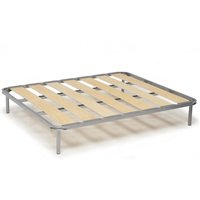 Talamo Italia - Quadratische und eine halbe Bettbasis Mariagiulia, Orthopädische Basis mit breiten Latten, 100% Made in Italy, Cm 120x190h 31 von TALAMO ITALIA