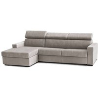 Schlafsofa Aleandra, Ecksofa, 100% Made in Italy, Sofa mit Drehöffnung, mit linker Behälterhalbinsel, mit schmalen Armlehnen, Cm 260x95h85, Schlafsofa Aleandra, Ecksofa, 100% Made in Italy, Sofa mit Drehöffnung, mit linker Behälterhalbinsel, mit schmalen Armlehnen, Cm 260x95h85, von TALAMO ITALIA