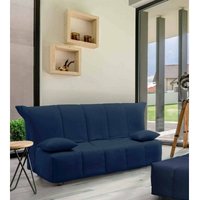 Talamo Italia - Schlafsofa Alisee, 2-Sitzer-Sofa, 100% Made in Italy, Wohnzimmersofa mit Trolley-Öffnung, aus gepolstertem Stoff, inklusive Kissen, von TALAMO ITALIA