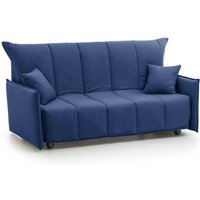 Schlafsofa Alissa, 2-Sitzer-Sofa, 100% Made in Italy, Wohnzimmersofa mit Trolley-Öffnung, aus gepolstertem Stoff, mit Standard-Armlehnen, Cm Schlafsofa Alissa, 2-Sitzer-Sofa, 100% Made in Italy, Wohnzimmersofa mit Trolley-Öffnung, aus gepolstertem Stoff, mit Standard-Armlehnen, Cm von TALAMO ITALIA