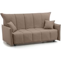 Schlafsofa Allyson, 3-Sitzer-Sofa, 100% Made in Italy, Wohnzimmersofa mit Trolley-Öffnung, aus gepolstertem Stoff, mit Standard-Armlehnen, Cm Schlafsofa Allyson, 3-Sitzer-Sofa, 100% Made in Italy, Wohnzimmersofa mit Trolley-Öffnung, aus gepolstertem Stoff, mit Standard-Armlehnen, Cm von TALAMO ITALIA