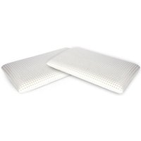 Talamo Italia - 2er-Set Kissen für das Bett, 100% Made in Italy, Ergonomisches 'Seifen'-Kissen aus perforiertem Memory-Schaum, hypoallergen und von TALAMO ITALIA