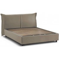Talamo Italia Doppelbett Brunetta, Containerbett mit Stoffbespannung, 100% Made in Italy, Frontöffnung, passend für Matratze Cm 160x190, Turteltaube von TALAMO ITALIA