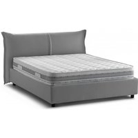 Talamo Italia - Doppelbett Cloide, Containerbett mit Stoffbespannung, 100% Made in Italy, Frontöffnung, inklusive Matratze 160 x 200 cm, Grau von TALAMO ITALIA